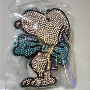 Inspired Rhinestone Cartoon Character Keychain - Silver & Teal